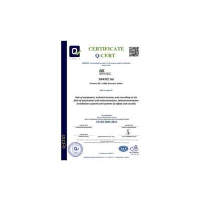 QMS ISO 9001 certificate